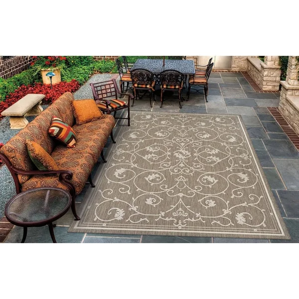 Pergola Savannah Indoor/ Outdoor Area Rug - 5&10x22 x 9&2x22 - Champagne/Taupe