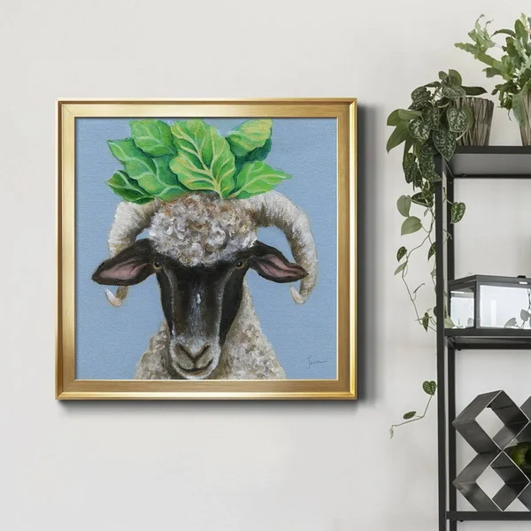 Touching The Sky I-Framed Canvas - Ready to Hang - Gold - 28x28
