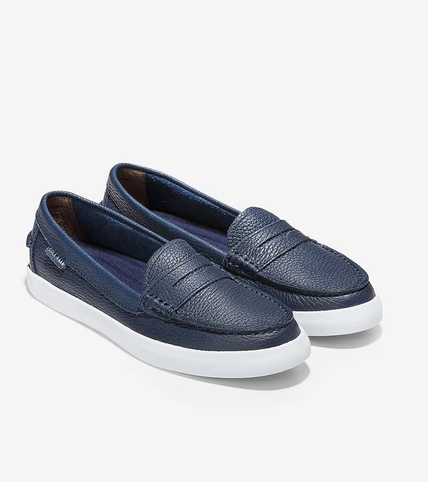 Cole Haan Nantucket Leather Penny Loafers - Navy, Peacoat, Women's, 5B