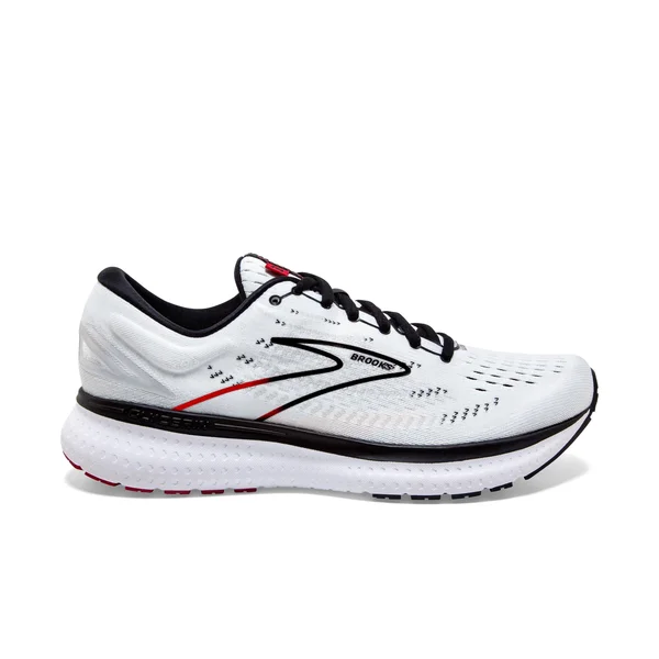 Brooks Men's Glycerin 19 - White - Black - Red - 7.5 - D