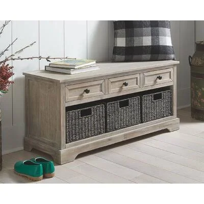 Arlyn Drawer, Cubby and Shelves Storage Bench August Grove