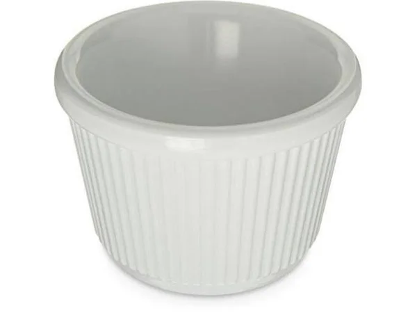 Carlisle S28202 Melamine Fluted Ramekin 3 oz. Capacity White (Case of 48)