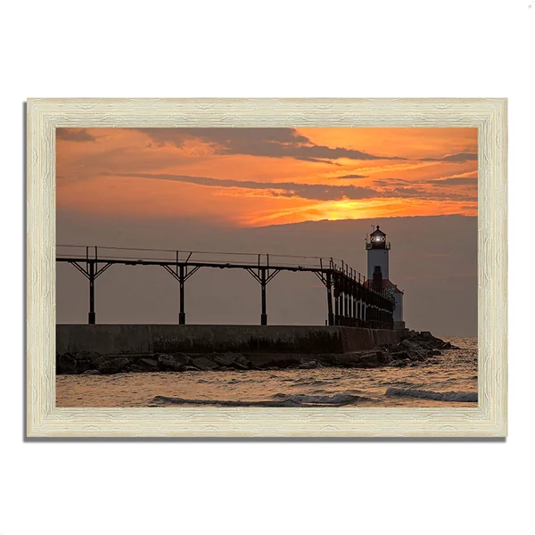 Michigan City East Pierhead Framed Photograph Print Ready to Hang