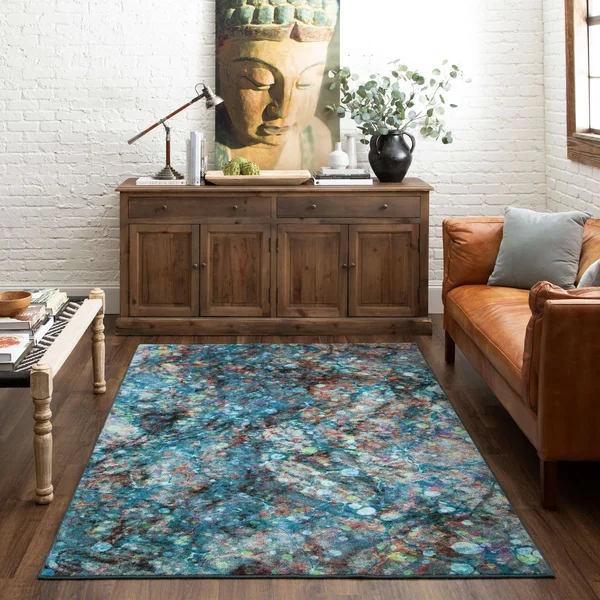 Mohawk Home Prismatic Layered Marble Rug, Grey, 2x3 ft