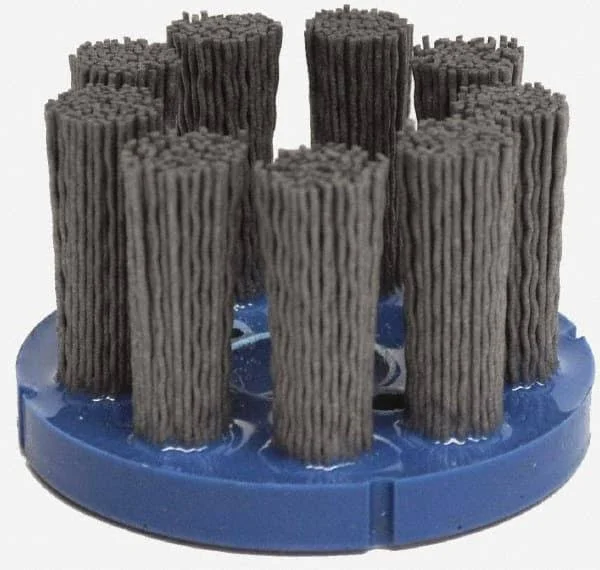 Weiler Silicon Carbide Bristle Disc - Extra Fine Grade - Arbor Attachment - 7/8 in Center Hole - 3 1/2 in Outside Diameter - 0.0