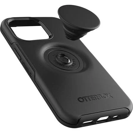 OtterBox Apple iPhone 13 Pro Otter + Pop Symmetry Series Antimicrobial Case - Black (77-83543)