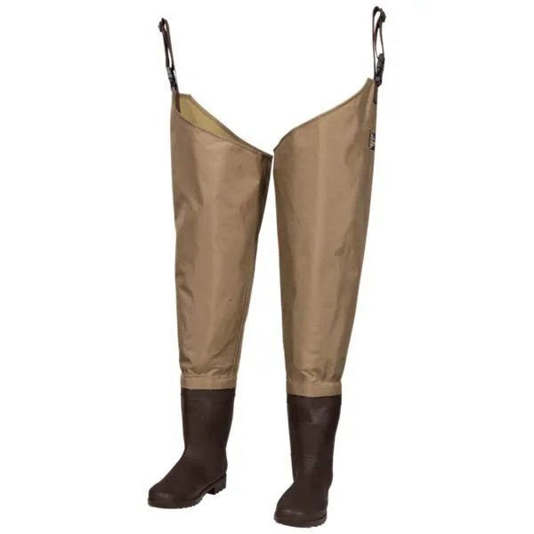 White River Fly Shop Three Fork Insulated Lug Sole Hip Waders for Men - Light Brown - 12 Regular