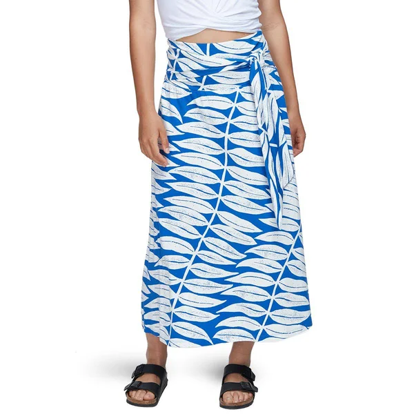 Patagonia Kamala Midi Skirt - Women's Eucalyptus Fronds/Bayou Blue, L