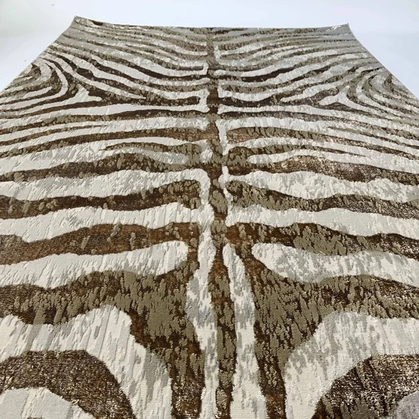 Shimmery Changing Zebra Animal Print Soft Cozy Area Rug/Carpet 7& 9x22 x 10& 2x22