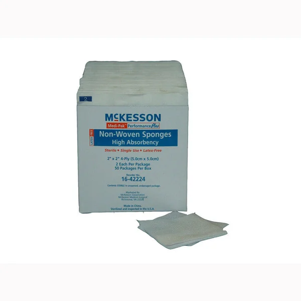McKesson 16-42224 Medi-Pak Sterile Non-Woven sponges-3000/case