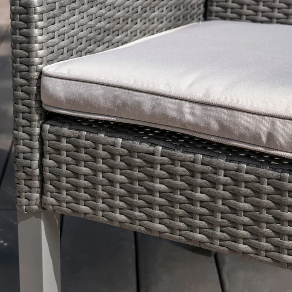 Christopher Knight Home Antibes Outdoor Wicker Dining Chairs with Cushions by - Brown