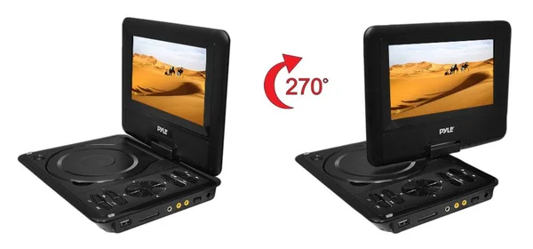 Pyle 9x22 Widescreen High Resolution Portable Monitor w/ Built-In DVD - MP3, MP4 Players