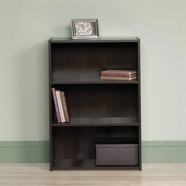 Scranton & Co 3-Shelf Wood Bookcase in Cinnamon Cherry