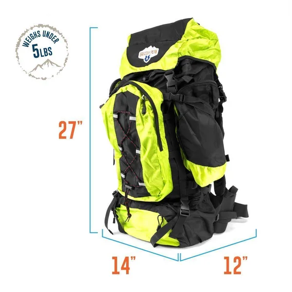 70L Internal Frame Backpack, Lime