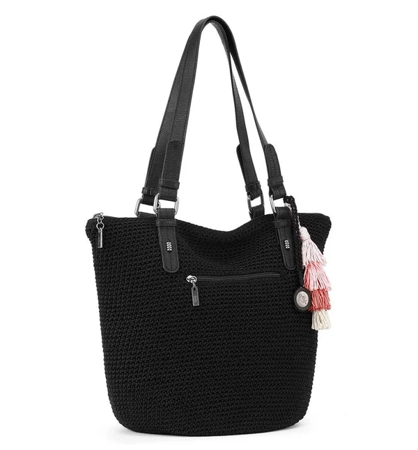 The Sak Silverwood Crochet Shopper Bag, Denim Static
