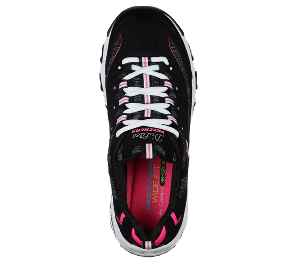 Skechers Women's D&Lites - Me Time Athletic Shoes, Black 7.5