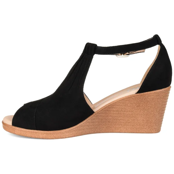 Journee Collection Women's Comfort Kedzie Wedges - Red