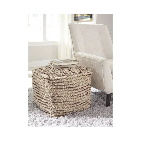 Signature Design by Ashley Jorge Brown/Cream Pouf