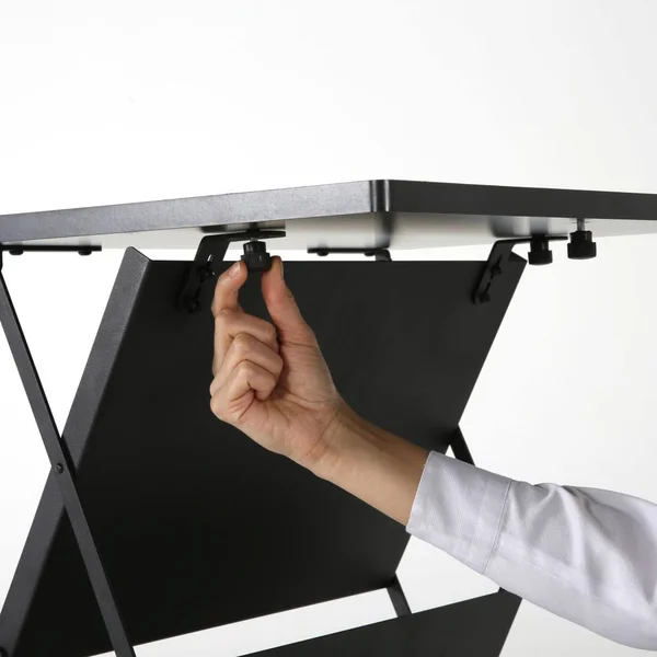 Mu0026t Displays Foldable Counter with Steel Literature Holder and Carrying Bag - Magazine Rack, Brochure Display Stand, Catalog