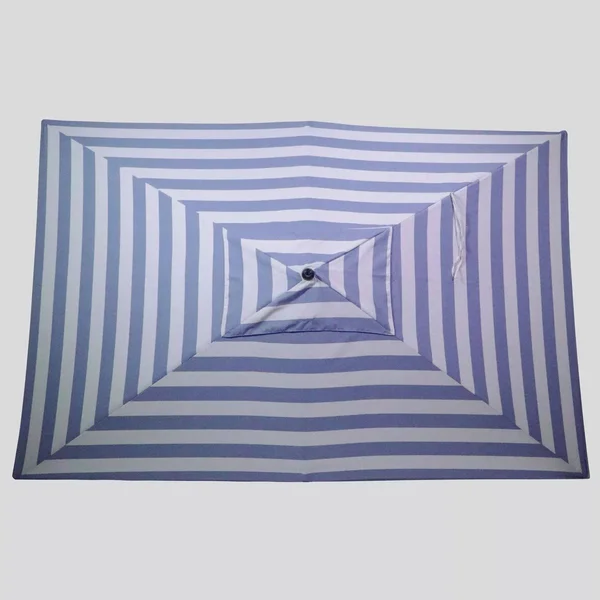 Threshold Rectangular Cabana Stripe Patio Umbrella, Navy