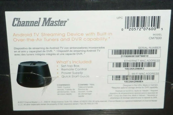 Channel Master Cm7600 Stream Plus Media Player and OTA DVR