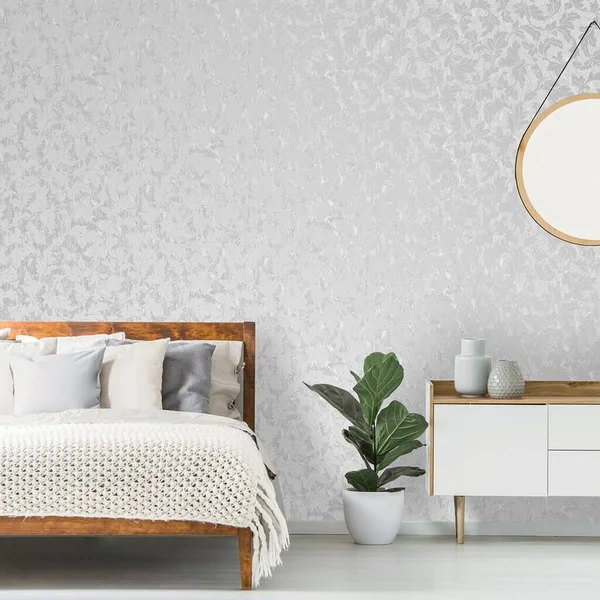Milan Scroll Grey Wallpaper
