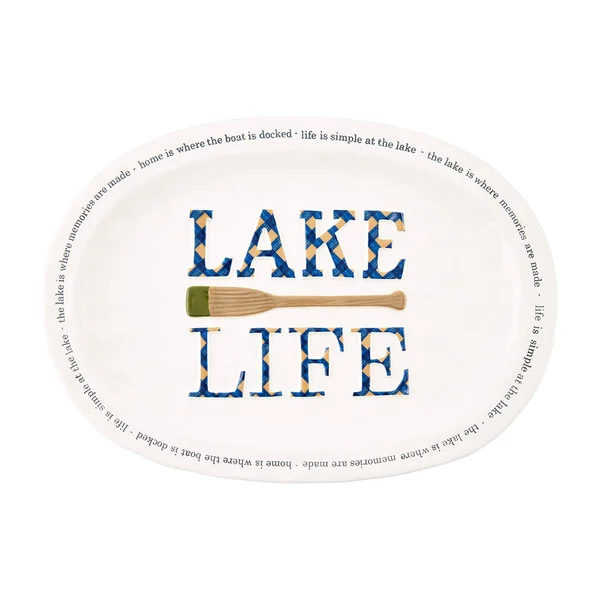 Mud Pie Lake Life Oar Platter
