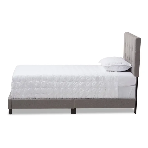 Baxton Studio Brookfield Fabric Twin Bed, Grey