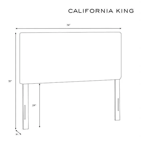 California King Harper Box Seam Headboard Navy Linen - Cloth & Co.