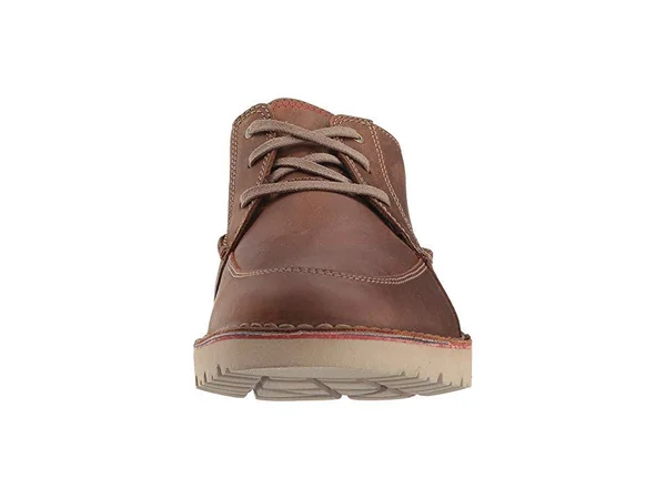 Clarks Mens Vargo Walk Dark Tan Leather Oxford Dress Shoe Size 9