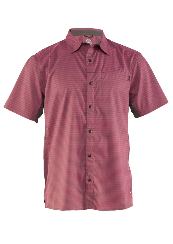 Club Ride Apparel Men's Vibe Shirt - Merlot Stripe - XL
