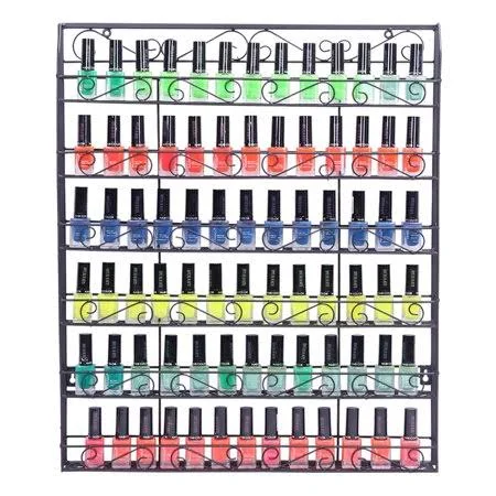6 Tier Nail Polish Display Rack, Wall Mount Nail Polish Rack Organizer, Metal Nail Polish Wall Rack Display, Art Salon Display O
