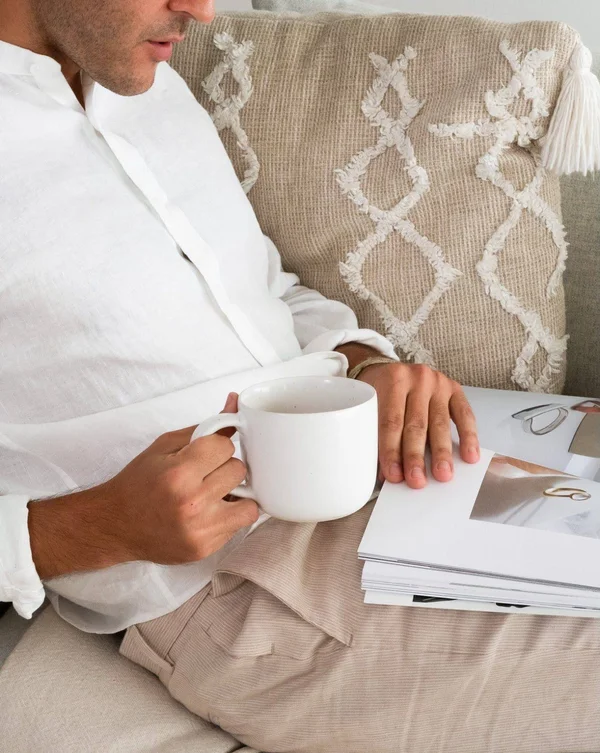 Fable White Non-Toxic Ceramic Mugs - Set of 4
