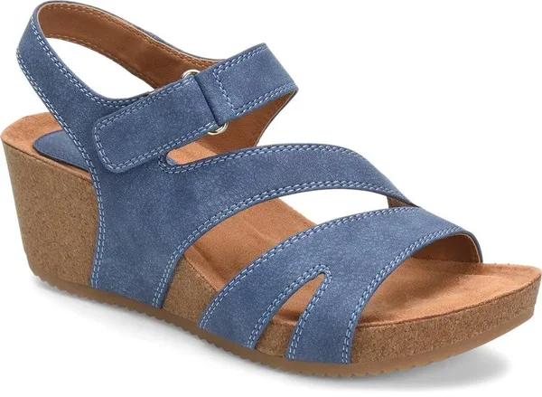 Eurosoft Eliza Women's Sandal (Blue - Size 7.5 - Faux Leather)