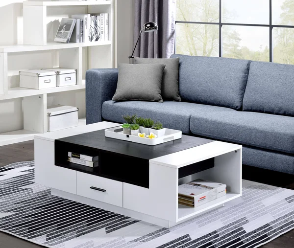 Acme Armour Coffee Table White Black