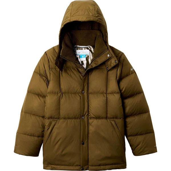 Columbia Boys& Forest Park Down Hooded Puffy Jacket - L - Green