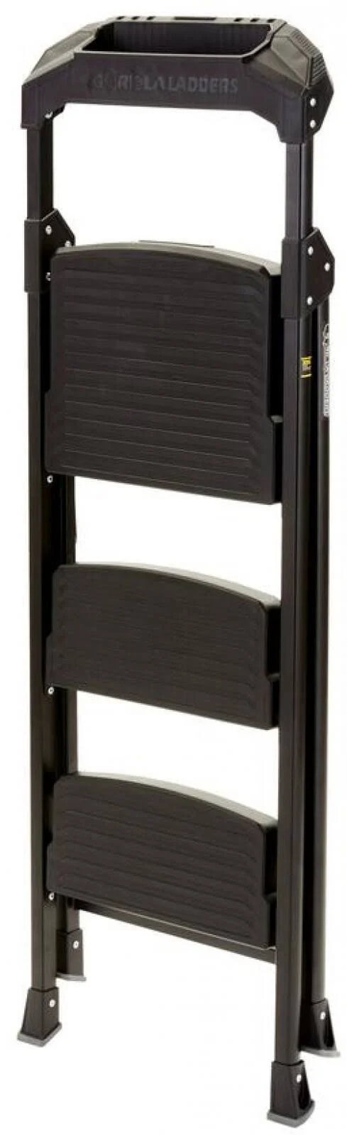 Gorilla Ladders 3-Step Pro-Grade Steel Step Stool with 300 lbs. Load Capacity Type iA Duty