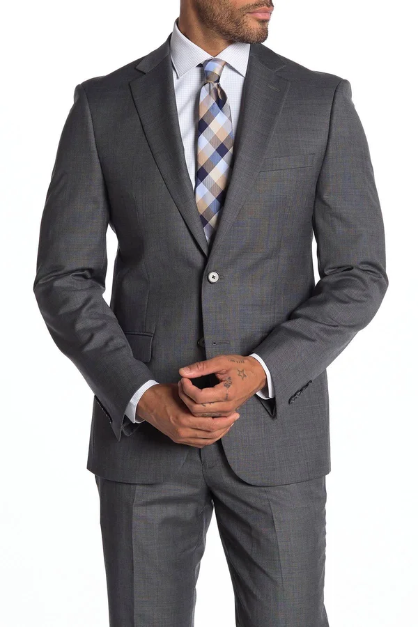 Calvin Klein Malbin Notch Collar Slim Fit Suit SEPARATE Jacket - Size 41r - Grey at Nordstrom Rack