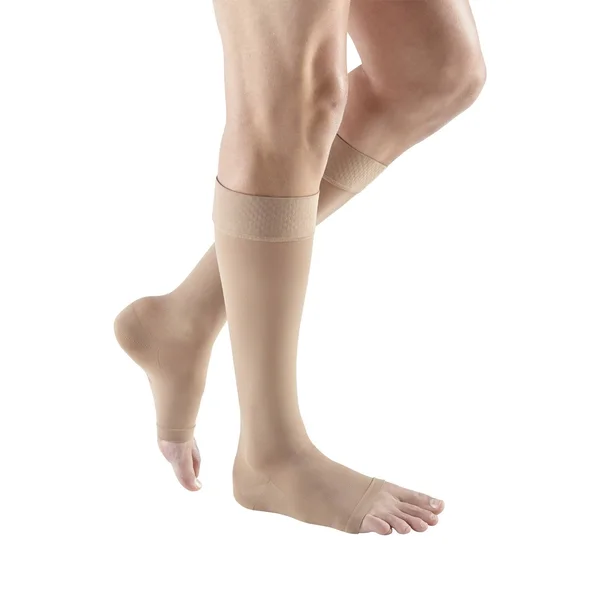 mediven, Plus, 20-30 mmHg, Knee High Open Toe-Size VI- Black- Silicone