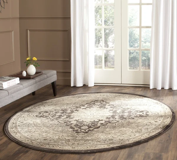 Safavieh Vintage Black/Ivory Area Rug; 9& x 12&