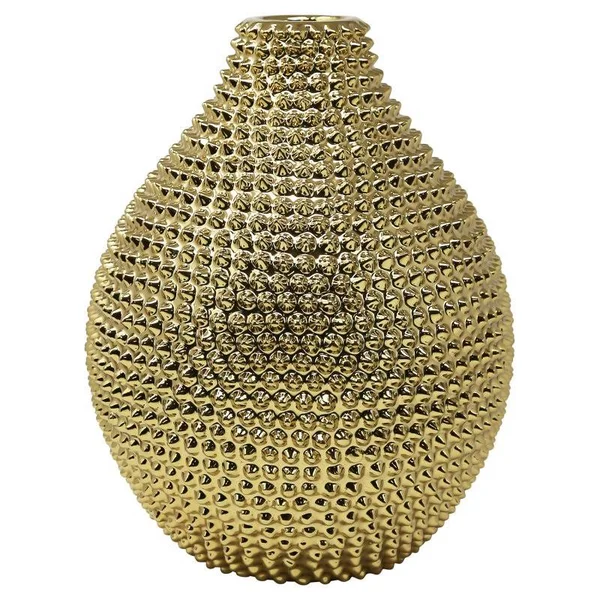 Sagebrook Home Silver Spiked Ceramic Vase 12068-06