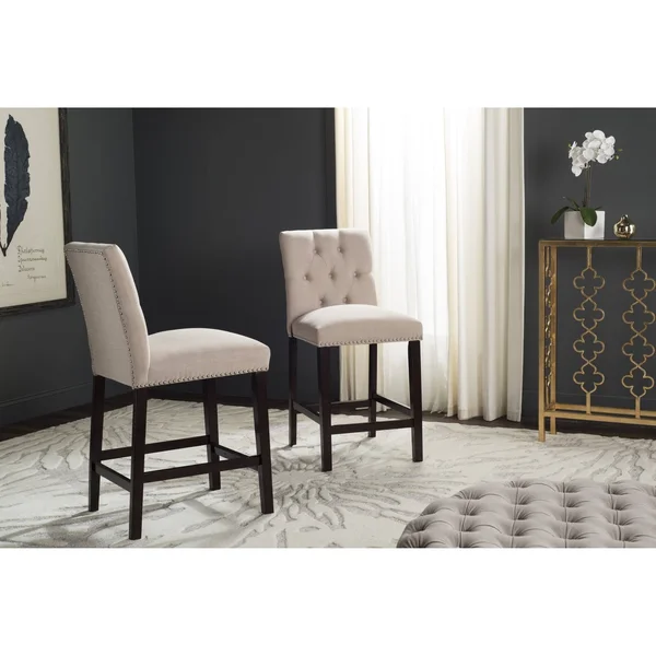 Safavieh Norah Beige Counter Stool (Set of 2)