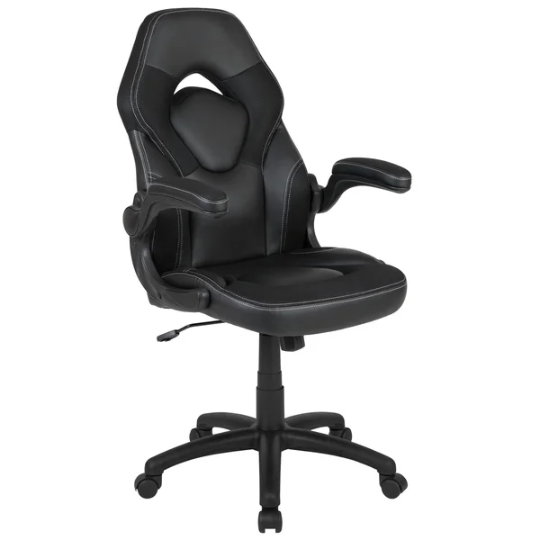 Flash Furniture Red Gaming Desk and Black Racing Chair Set with Cup Holder