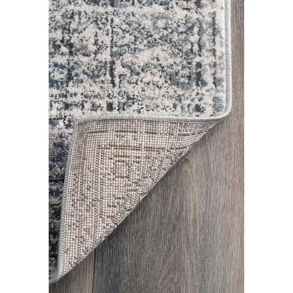 nuLOOM Jayla Barbed Iris Medallion Blue 6 ft. 7 in. x 9 ft. Area Rug