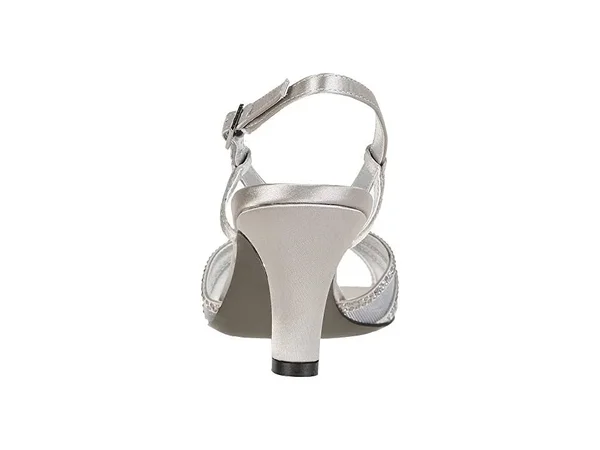 David Tate Refined Sandals Silver Satin 5 M