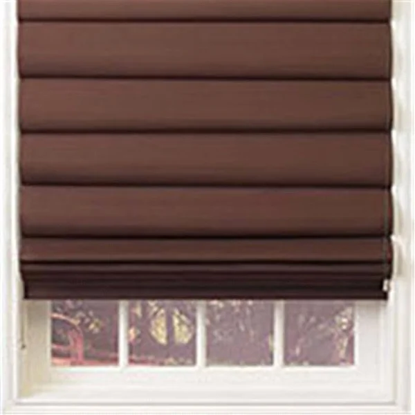 Steve&s Exclusive Collection Roman Shades Fabric Good - Ashton Stripe Chocolate