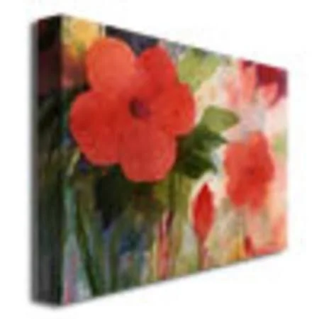 Trademark Global Sheila Golden 'Red Blossoms' Canvas Art