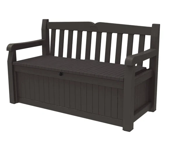 Keter Solana 70 Gallon Storage Bench Deck Box for Patio Furniture - Front Porch Decor and Outdoor Seating – Perfect to Store Gard