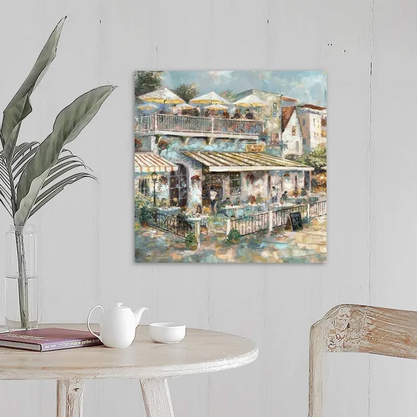Rooftop Cafe Detail I - Canvas Wall Art, 20x20, Great Big Canvas