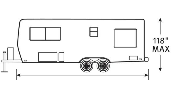 Classic Accessories - Polypro 1 Travel Trailer Cover 20&-22&